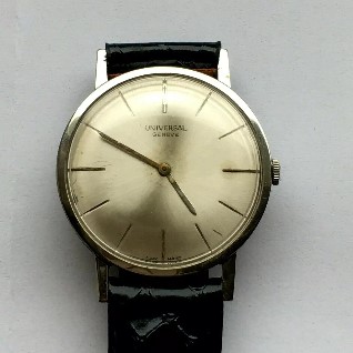 Vintage Universal wrist watch. Nobel Antique jewelry Store, Santa Monica. Made in America.